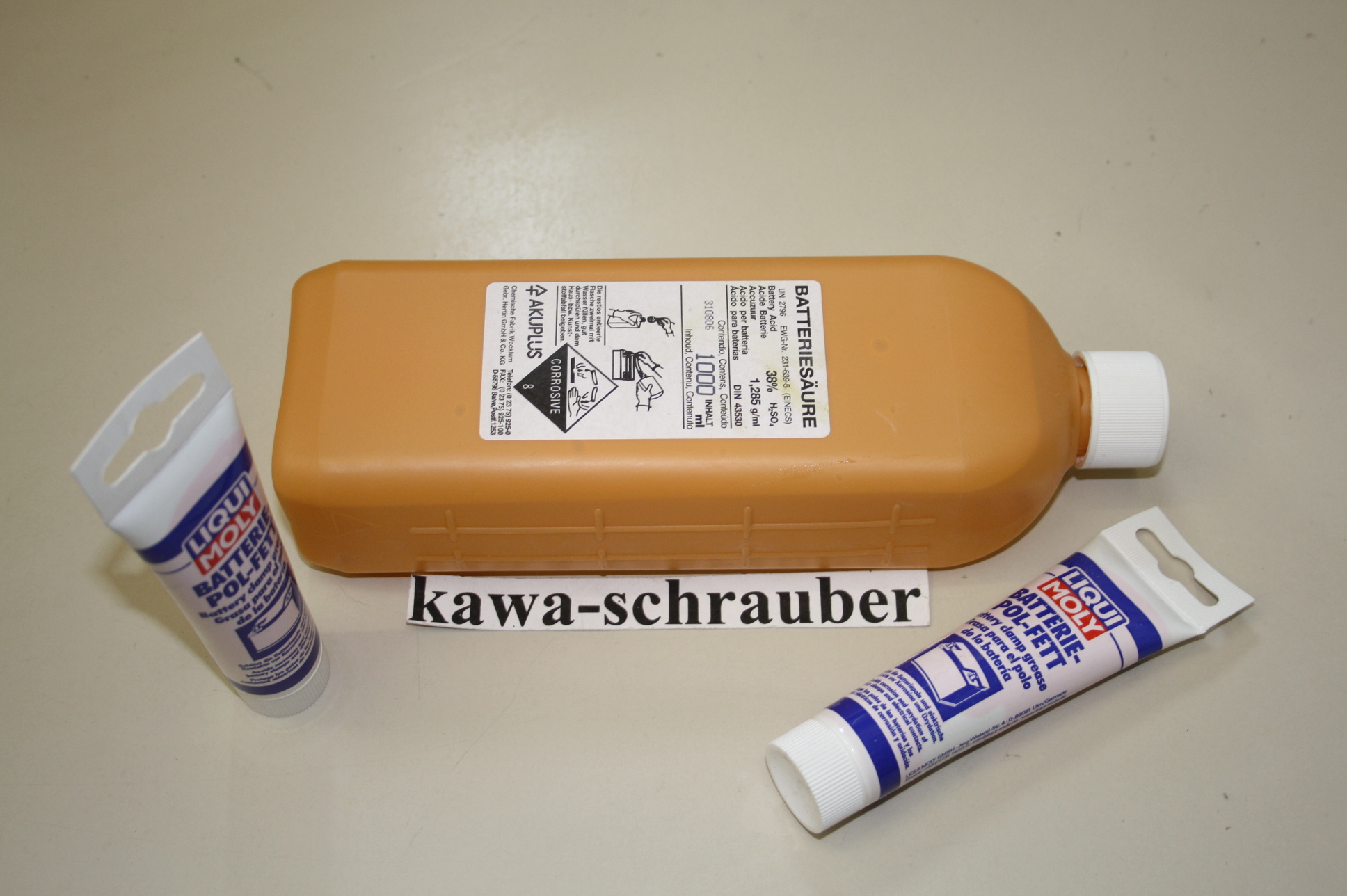 Polfett, Trichter, Batteriezubehör