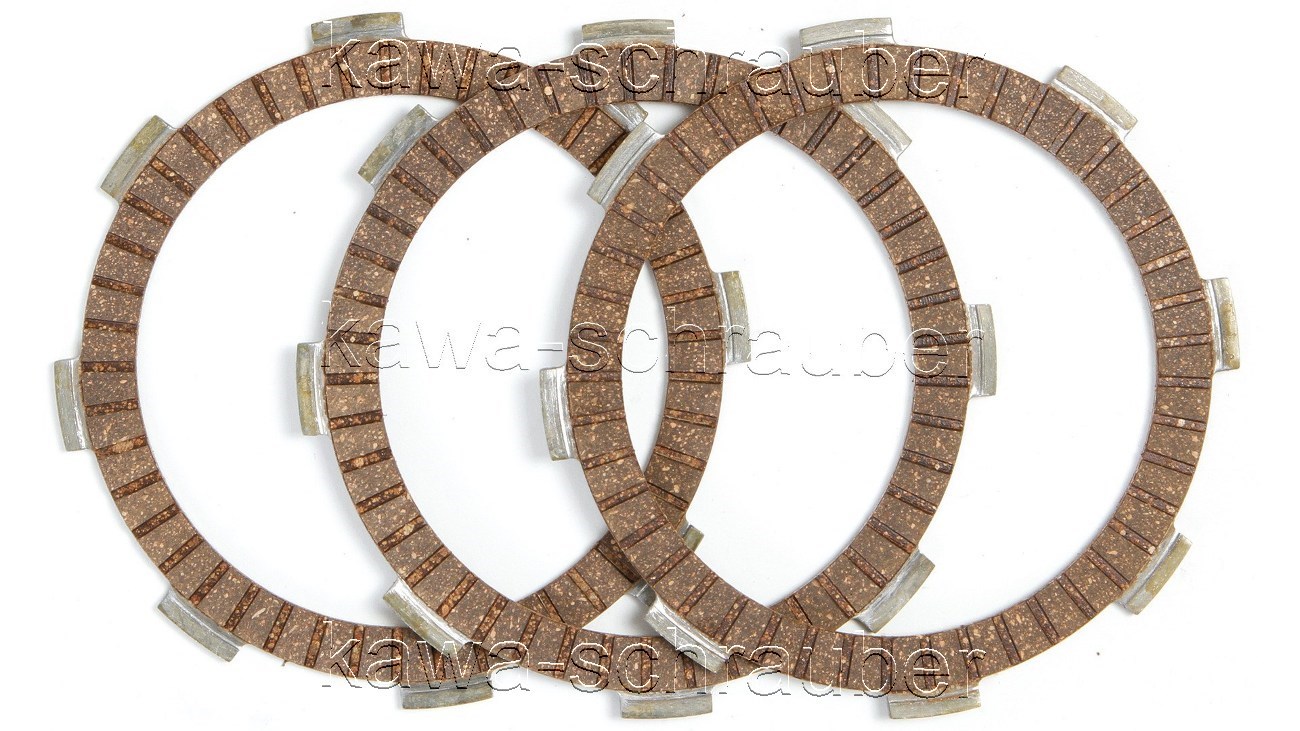 Reiblamellen nach Abmessungen sortiert