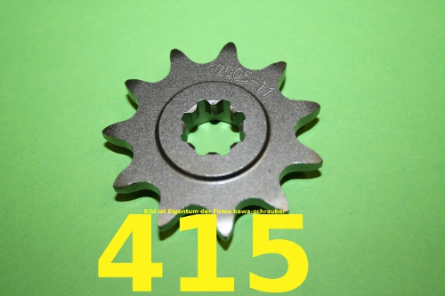 Kettenteilung 415 = 1/2 Zoll x 3/16 Zoll Kettenteilung 415 = 1/2 Zoll x 3/16 Zoll