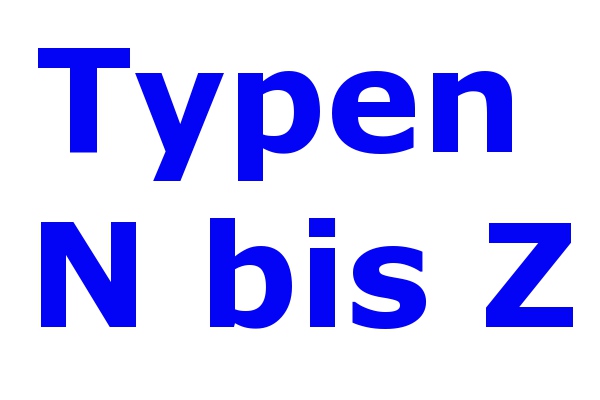 Bezeichnung fängt mit N bis Z an