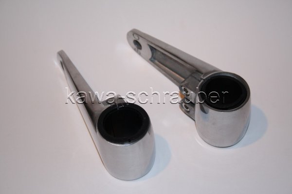 Lampenhalter Halter Lampe Scheinwerfer universal Alu poliert 32-41mm