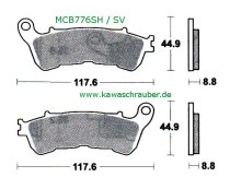 Bremsbeläge vorne Suzuki UH 200 Burgman ab Bj. 2007