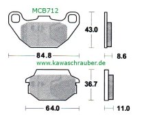 Sinter Bremsbeläge hinten Sym 125 Joyride / Evo