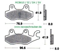 Bremsbeläge vorne TGB 250 Dynasty