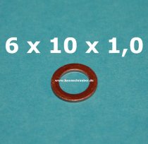 Dichtring Dichtung Kupfer massiv Dresselhaus DIN7603A 6x10x1,0