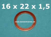 Dichtring Dichtung Kupfer massiv Dresselhaus DIN7603A 16x22x1,5