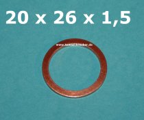 Dichtring Dichtung Kupfer massiv Dresselhaus DIN7603A 20x26x1,5