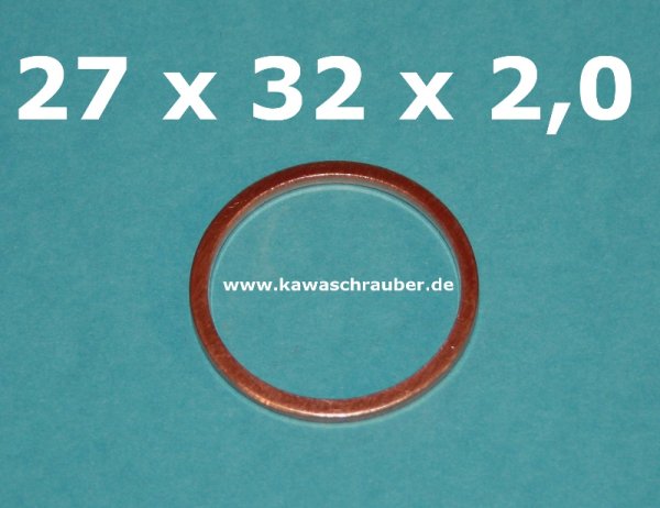 Dichtring Dichtung Kupfer massiv Dresselhaus DIN7603A 27x32x2,0