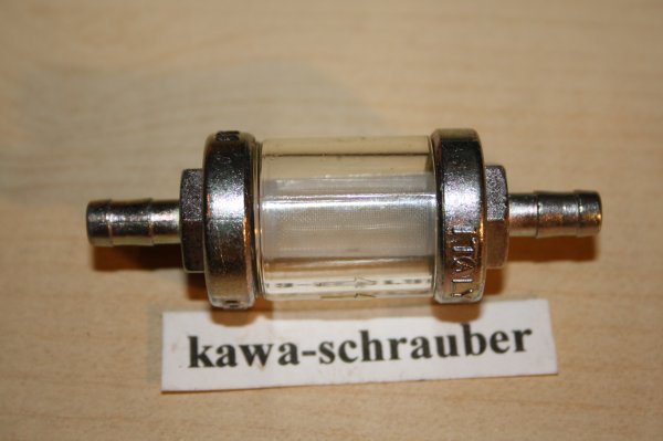 Benzinfilter Metall 6mm transparent aufschraubbar