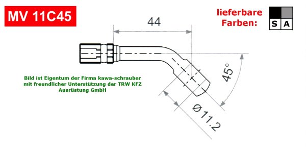 Varioflex Fitting MV11C45 lose diverse Farben incl. Dichtungen (Paar)