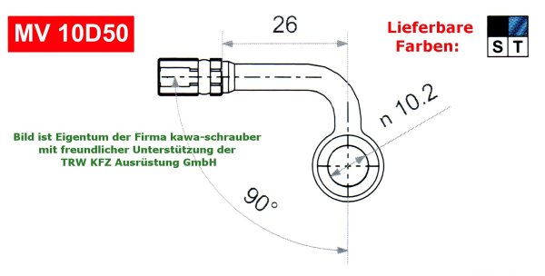Varioflex Fitting MV10D50 lose diverse Farben incl. Dichtungen (Paar)