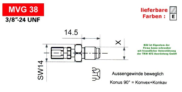 Varioflex Fitting MVG38 lose incl. Dichtungen (Paar)