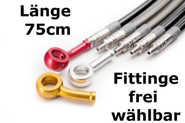 Bremsleitung Stahlflex Stahlflexleitung TRW Varioflex Bremse / Kupplung 75cm mit Teilegutachten