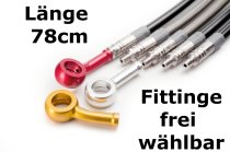 Bremsleitung Stahlflex Stahlflexleitung TRW Varioflex Bremse / Kupplung 78cm mit Teilegutachten
