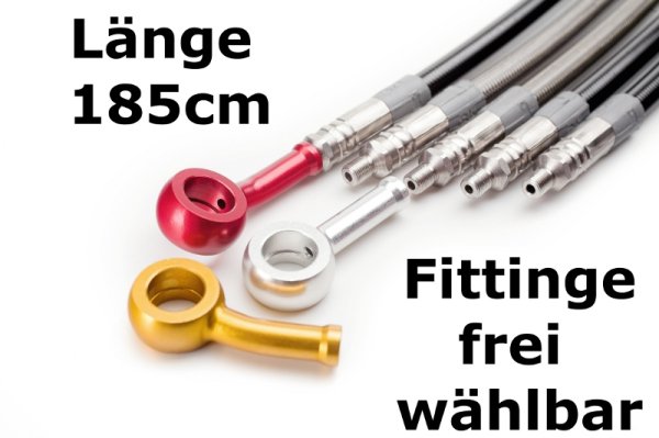 Bremsleitung Stahlflex Stahlflexleitung TRW Varioflex Bremse / Kupplung 185cm mit Teilegutachten