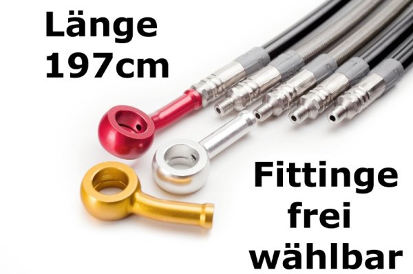 Bremsleitung Stahlflex Stahlflexleitung TRW Varioflex Bremse / Kupplung 197cm mit Teilegutachten