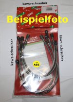 Bremsleitung Stahlflex vorne 5-teilig von TRW mit ABE Suzuki GS550EF / GS550ES Typ GN71D Bj. 1983-1984 mit Anti Dive