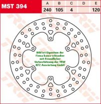 120/105/240 MST394 Bremsscheibe von TRW mit ABE