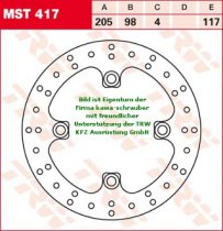 117/98/205 MST417 Bremsscheibe von TRW mit ABE