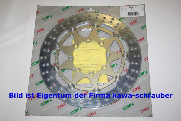 116/120/320 MSW115 Bremsscheibe von TRW mit ABE