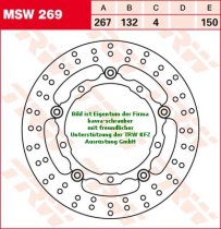 150/132/267 MSW269 Bremsscheibe von TRW mit ABE