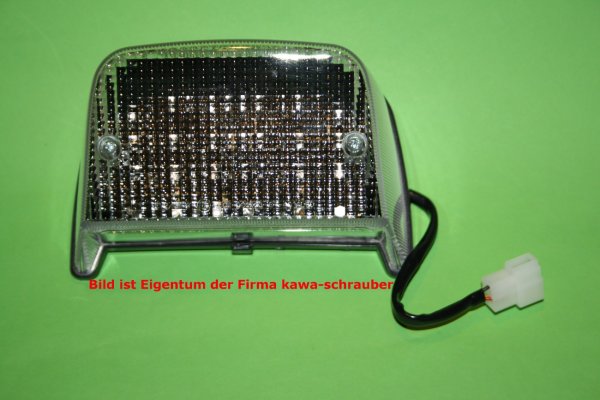 LED Klarglas Rücklicht mit Prüfzeichen für Kawasaki Zephyr 550 Typ ZR550B Bj. 1991-1999