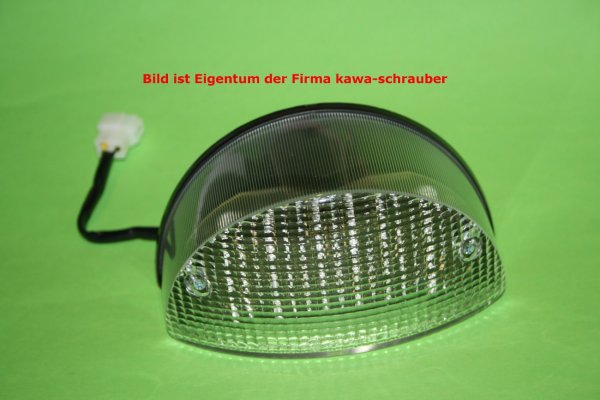 LED Klarglas Rücklicht mit Prüfzeichen für Kawasaki Zephyr 750 Typen ZR750C / ZR750D Bj. 1991-1996