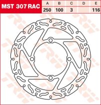 116/100/250 MST307RAC Bremsscheibe von TRW mit ABE