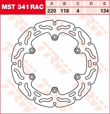 134/118/220 MST341RAC Bremsscheibe von TRW mit ABE