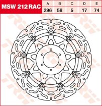 74/58/295 MSW212RAC Bremsscheibe von TRW mit ABE