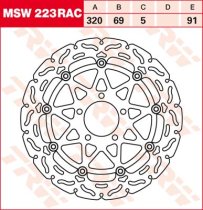 91/69/320 MSW223RAC Bremsscheibe von TRW mit ABE