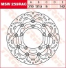 142/121,5/310 MSW259RAC Bremsscheibe von TRW mit ABE