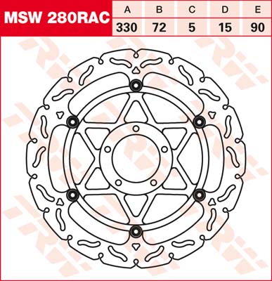 Bremsscheibe vorne von TRW mit ABE für Ducati 1098R Bj. ab 2007