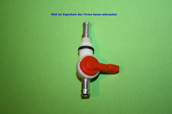Benzinhahn universal 4,8mm Durchfluß Anschluß 8mm ON / OFF -rostfrei-