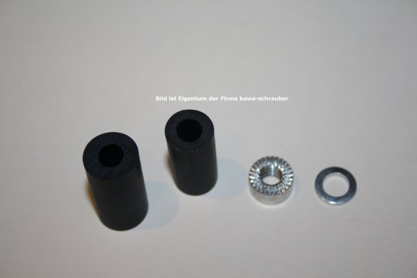 100.911 Gummiadapterset Typ 1 für Lenkerinnendurchmesser ab 11,5 mm Befestigungsgummi + Mutter Kellermann BL1000 / white Zubehör