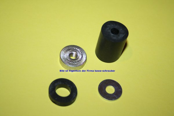 100.921 Gummiadapterset Typ 3 für Lenkerinnendurchmesser ab 20,0 mm Befestigungsgummi + Mutter Kellermann BL1000 / white Zubehör