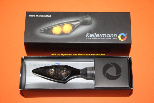 148.150 Kellermann Blinker Micro Rhombus dark VR/HL vorne rechts oder hinten links FR/RL