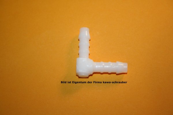 Kunststoff Schlauchverbinder Eckverbinder Winkel 90° 6mm