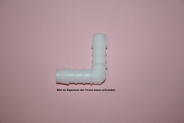 Kunststoff Schlauchverbinder Eckverbinder Winkel 90° 10mm