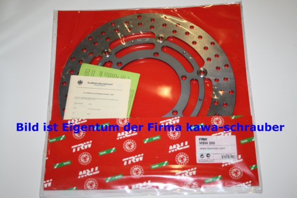 Bremsscheibe vorne von TRW mit ABE für BMW K1 1000 Typ 100 Bj. 1989-1993