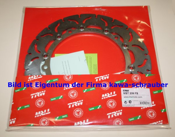MST239FS Bremsscheibe vorne von TRW mit ABE (schwimmend) für BMW R1100S R 1100 S / ABS Typ R2S Bj. 1998-2003