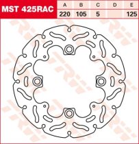 Bremsscheibe hinten von TRW mit ABE für Honda CBR600RR Typ PC40 mit ABS