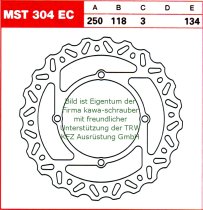 134/118/250 MST304EC Bremsscheibe offroad von TRW mit ABE