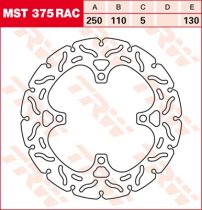 Bremsscheibe hinten von TRW mit ABE für Kawasaki Z1000 Typen ZRT00B / ZRT00C / ZRT00D Bj. ab 2007
