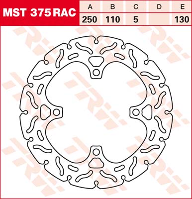 Bremsscheibe hinten von TRW mit ABE für Kawasaki ZZR1400 Typ ZXT40A / ZXT40C