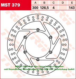 Bremsscheibe vorne rechts von TRW mit ABE für KTM 990 Adventure nicht Modelle R und S