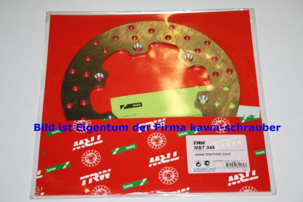 Bremsscheibe hinten von TRW mit ABE für Yamaha DT125R Typen 4BL / 3RM / DE03 Bj. 1988-2003
