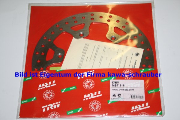 Bremsscheibe vorne von TRW mit ABE für Yamaha YZF426 4-T Typ CJ Bj. 2000