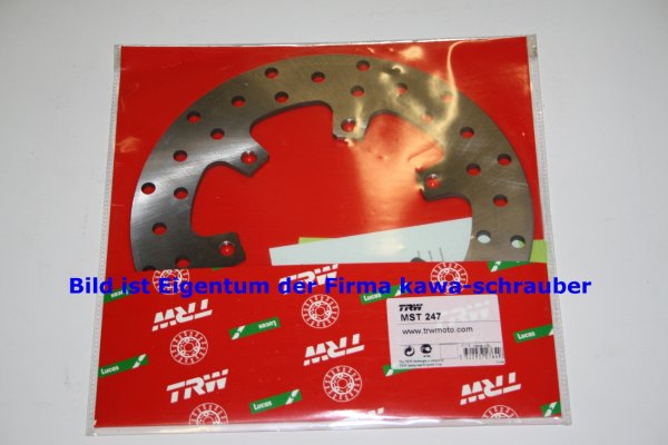 Bremsscheibe hinten von TRW mit ABE für Yamaha SRX600 Typen 1XL / 2TM / 1XM / 3SX