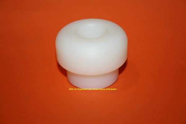Qualitäts- Sturzpad / Crashpad Polyamid weiß pilzform 45x60mm